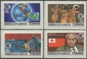 Tonga 1983 SG839-842 Commonwealth Day set MNH