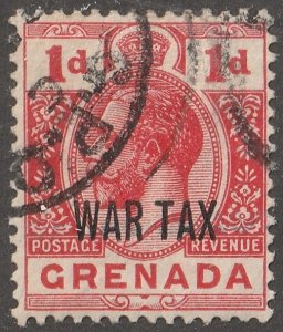 Grenada, stamp, Scott#MR1, used, hinged,  1D, WAR TAX,