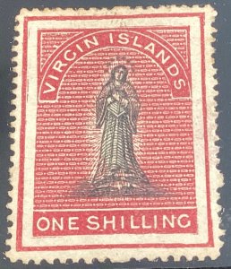 Virgin Islands #7 unused one shilling rose & black 1867