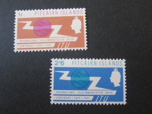 Pitcairn Island 1965 Sc 52-53 set MH