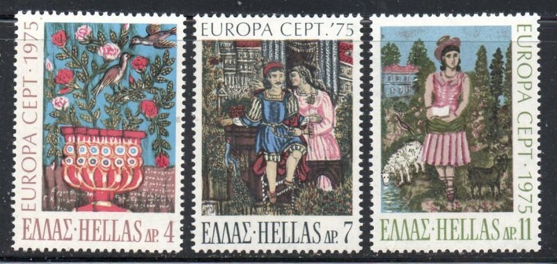 Greece Sc  1139-41 1975  Europa stamp set mint  NH