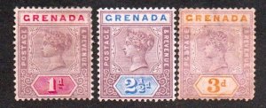 Grenada 40, 42-43 Mint hinged