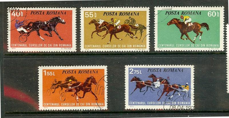 ROMANIA 2475-2479 RACE HORSES