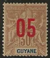 French Guiana 91, mint, hinge remnant.  1912.  (F511)