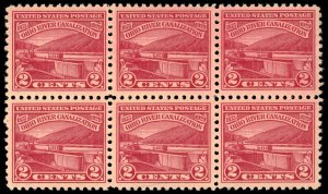 US Sc 681 XF/MNH BLOCK of 6 - 1929 2¢ - Ohio River Canalization - Very Well Cent