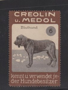 German Advertising Stamp - Creolin & Medol, Dog #6 Bloodhound - NG