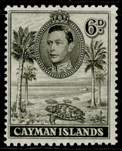 CAYMAN ISLANDS GVI SG122b, 6d brownish olive, LH MINT.