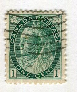 CANADA; 1898 early QV Maple Leaf issue fine used Shade of 1c. value