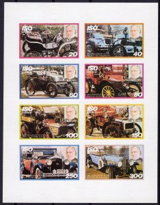 Iso-Sweden 1979 Vintage Cars-Rowland Hill  Sheetlet (8) IMPERFORATED  MNH