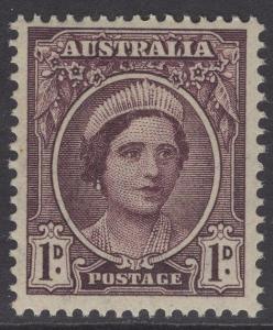 AUSTRALIA SG203 1943 1d BROWN-PURPLE MNH