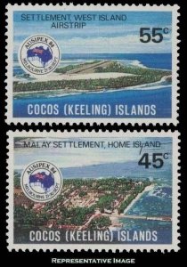 Cocos Islands Scott 119-120 Mint never hinged.