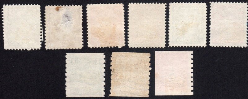 Canada 163-166-167-168-170-172-179-182-183 King George V regular & coil stamps