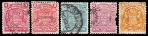 Rhodesia Scott 60 (shades), 62, 65-66 (1898) Used G-F, CV $13.95 C