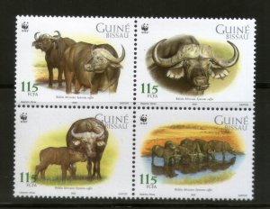 Guinea Bissau 2002 WWF African Buffalo Wildlife Animal Fauna MNH # 304