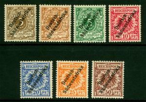 German Colonies  SOUTH WEST AFRICA 1899 SURCHARGED complete set Sc# 7-12 mint MH