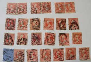 Lot of Older 24 US Postal Numeral Cancellations