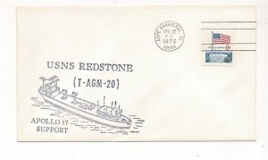 D364654 USA Spacecover USNS Redstone Apollo 17 Support 1972