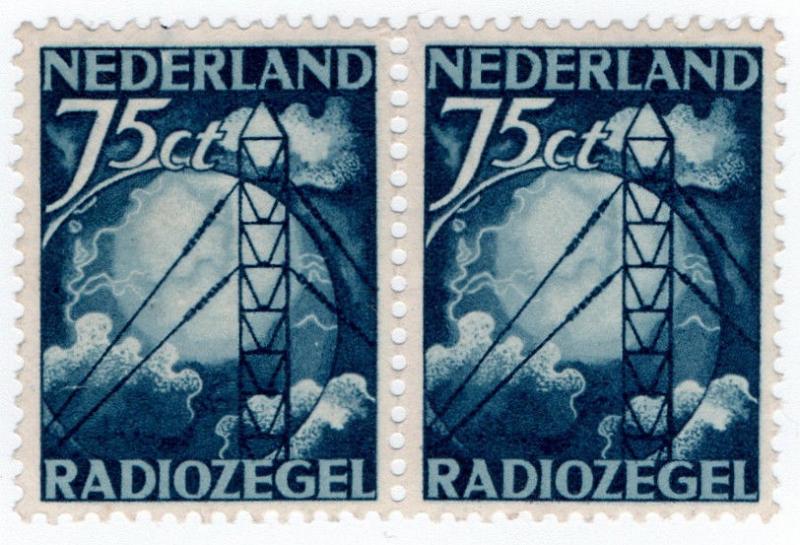 I.B Netherlands Revenue : Radio Licence Stamp 75c