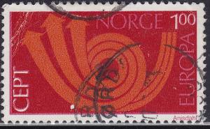 Norway 604 USED 1973  Europa CEPT - Post Horn & Arrows