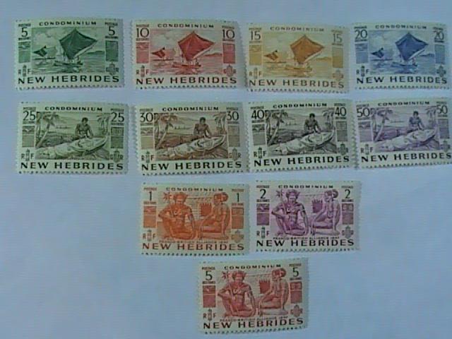 NEW HEBRIDES/BRITISH # 66-76-MINT NEVER/HINGED-COMPLETE SET-----QEII----1953