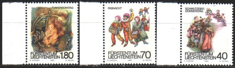 Liechtenstein. 1983. 818-20. Folk folklore. MNH.