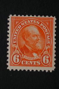 United States #558 6 Cent Garfield 1922 MNH