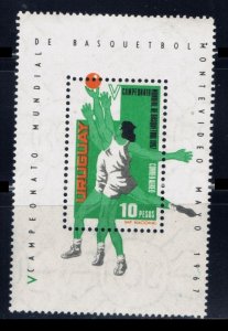 Uruguay C318 MNH 1967 Basketball (an4060)