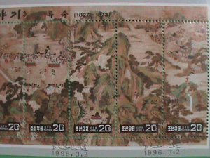 KOREA STAMP 1996  FAMOUS PAINTING OF KOREA CTO- NOT HING  S/S SHEET  VERY RARE