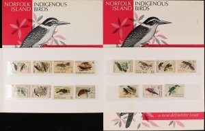 Norfolk Island 1970 Bird set in Post Office presentation booklet. (4). MNH **