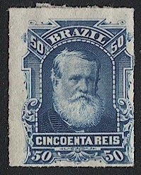 BRAZIL  1878 Sc 70 Mint H 50r VF, Emperor Don Pedro, cv $30