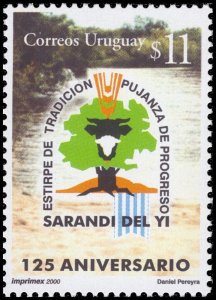 Uruguay 2000 Sc 1891 Sarandi del Yi 125th Anniversary CV $6.75