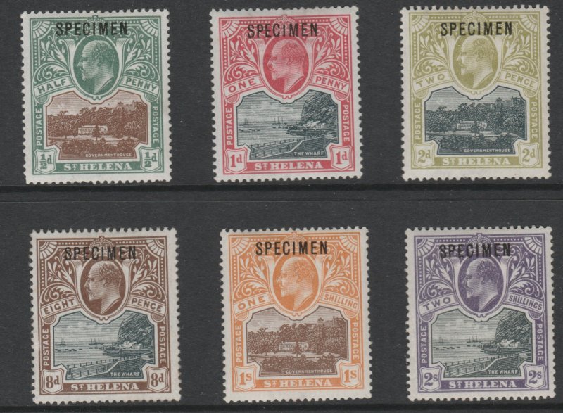 St HELENA 1903 KE7 PICTORIAL  SPECIMEN    set of 6