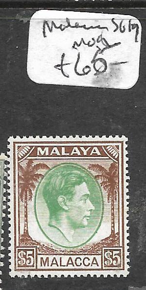 MALAYA MALACCA (P0612B) KGVI $5.00 SG 19  MOG