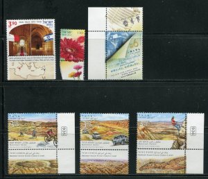 Israel 2000 - 2006 Stamps With Tabs 2014 MNH Landmarks, Craters, Knights