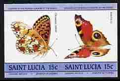 St Lucia 1985 Butterflies (Leaders of the World) 15c se-t...