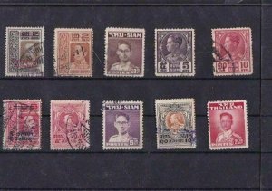 SIAM  STAMPS ON 5 STOCK CARDS REF R766