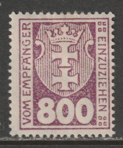 1923 Danzig - Sc J20 - MH VF - 1 single - Danzig Coat of Arms