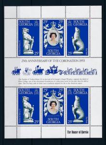 [36518] South Georgia 1978 25 Years cor. Queen Elizabeth Seal Panther S/S MNH