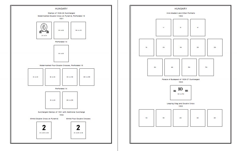 HUNGARY STAMP ALBUM PAGES 1871-2011 (741 PDF digital pages)