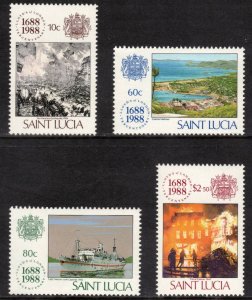 ST. LUCIA 1988 Lloyd's of London; Scott 923-26; MNH