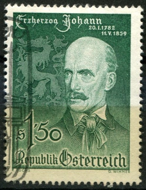 Austria Sc#639 Used, 1.50s dp grn,  (1959)