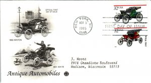 US 3019-3023 Cars PCS Set of Three Typed FDC