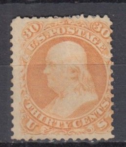 (B) USA Scott #71 Franklin 30 Cents Mint No Gum MNG