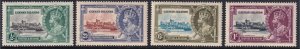 Cayman Island Sc# 81 / 84 KGV Silver Jubilee 1935 complete set MMH CV $21.60