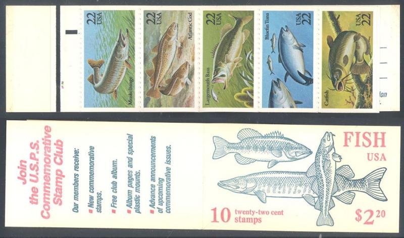 US BK154 MNH P# 22222 - Fish