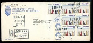 ?CLYDE, NWT registered to Frobisher Bay b/s 1975  cover Canada