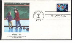 US  FDC 2535, Puppy Love, children cachet, Honolulu, HI cancel   ...   7504051