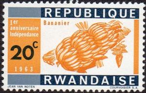 Rwanda 28 - Mint-NH - 20c Bananas (1963)