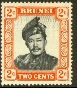 BRUNEI 1952 2c Sultan Omar Ali Saifuddin Sc 84 MH