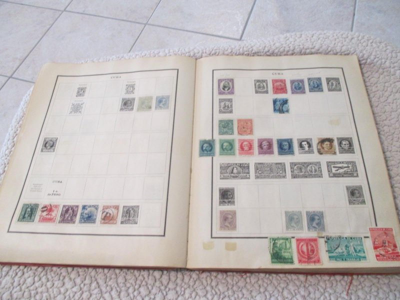 VEGAS - Battered 1928 Scott Album - OLD Stamps Incl China  >160 Photos! FE604